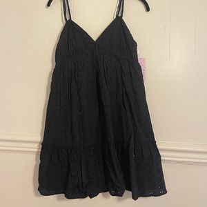Black eyelet sun dress